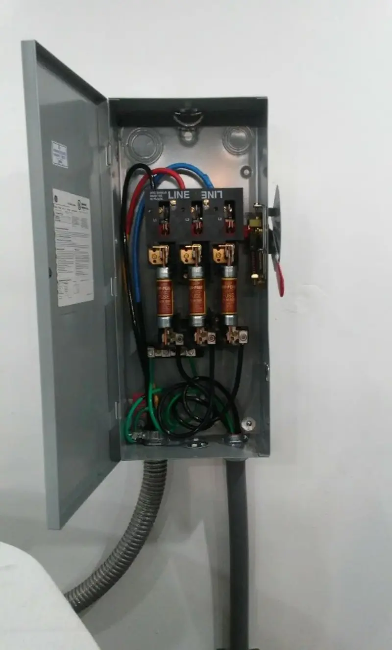 Three-phase disconnect switch installed for Electrical Wiring & Rewiring in Nantucket